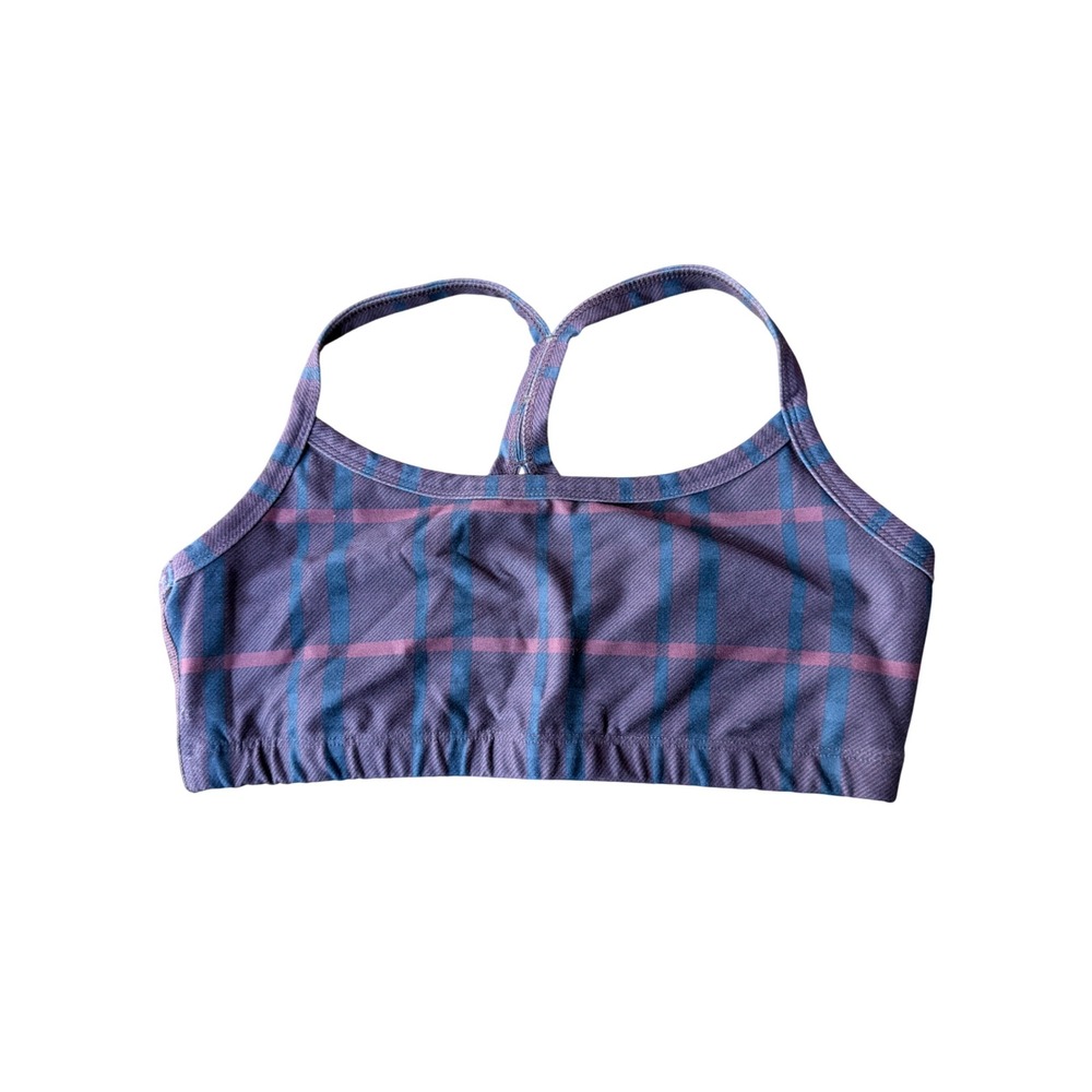 Beyond Yoga Plaid Racerback Sports Bra Size M